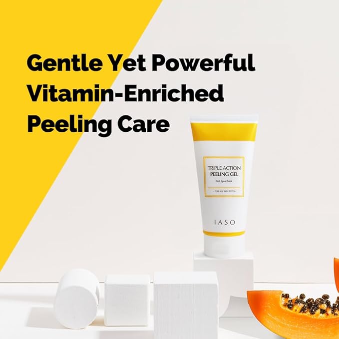 IASO Triple Action White Peeling Gel | Exfoliating Gel for Face, eep Pore Cleanse, Tone-Up Effect & Smoother Skin Texture, Korean Skin Care, 5.07 oz-FemmiqueWomen