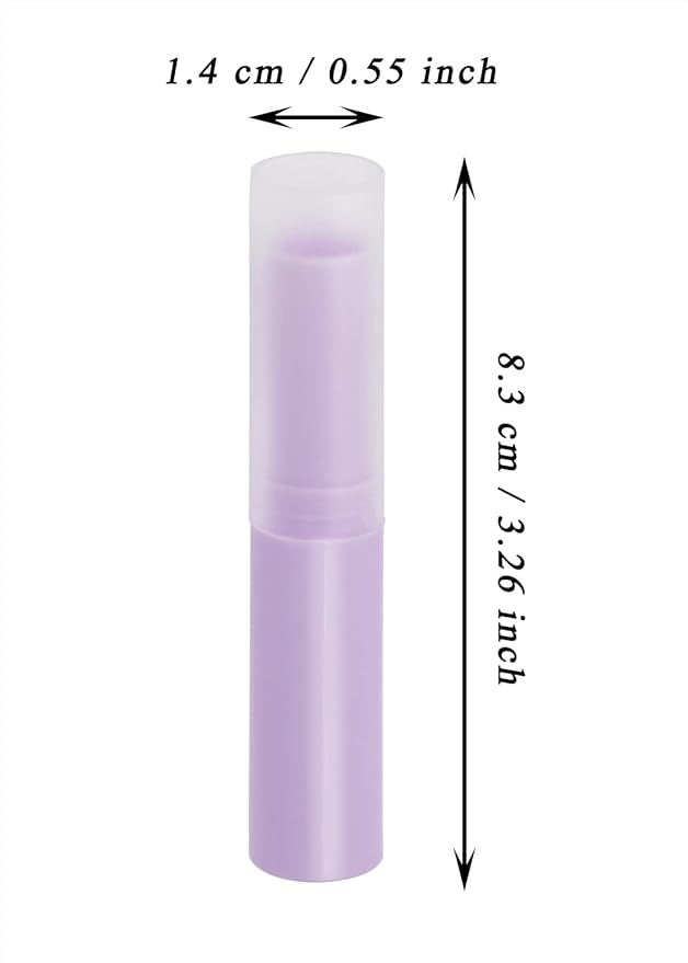 0.14oz Empty Flavored Lip Balm Container Tubes Plastic Homemade Moisturizing Lip Stick with Caps Bulk Fit for Women Adult DIY Making Supplies, 25 Count (Purple)-FemmiqueWomen