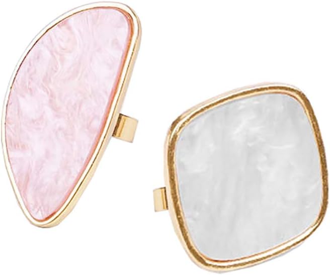 2 Pcs Resin Mixing Palette with Finger Rings Eyelash Extension Glue Rings Nail Art Equipment-FemmiqueWomen