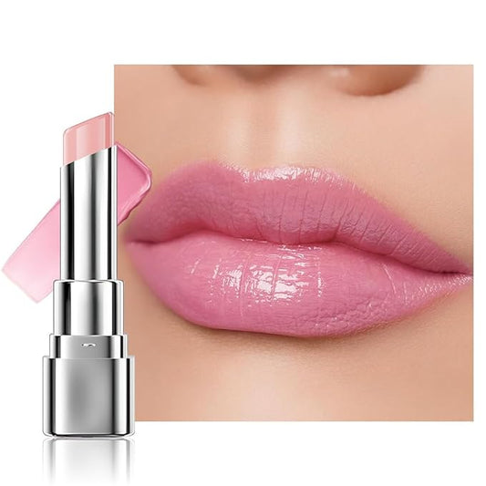 1Pcs Tinted Lip Balm Moisturizing Lipstick – Soft Pale Pink Sheer Hydrating Lip Color for Dry Lips – Nourishing Lip Balm for All Women with a Subtle Natural Scent (S01 Spring)-FemmiqueWomen