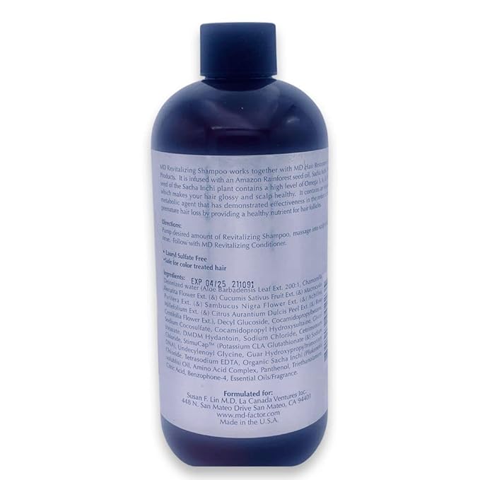 MD Revitalizing Shampoo for Men & Women – Sulphate-Free Hair Thinning Shampoo with Aloe Vera, Chamomile – Hair Loss, Regrowth Anti Thinning Shampoo for All Hair Types-FemmiqueWomen