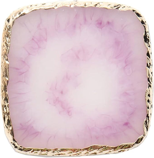 1 Piece Nail Art Palette Nail Polish Palette Mixing Palette Makeup Plate Nail Plates for Nail Art Nail Tip Holder Nail Art Display (Light Purple Square)-FemmiqueWomen