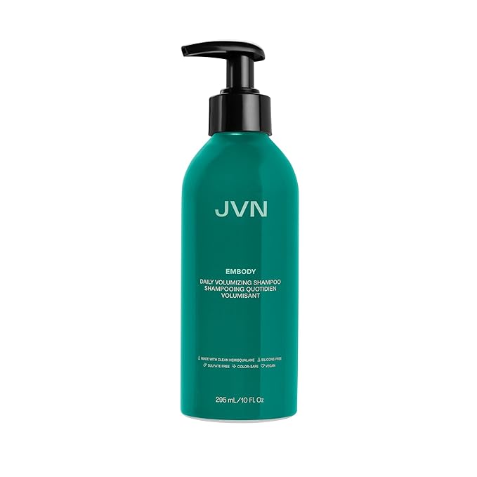 JVN Embody Volumizing Shampoo, Clean, Volume-Boosting Shampoo for All Hair Types, Clarifying, Adds Fullness and Restores Shine, Sulfate-Free, 10 Fluid Ounces-FemmiqueWomen