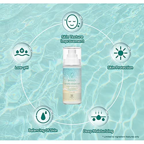 Ceramide Oxygen Face Mist | Low pH, Vegan, Cruelty Free | Hydrating Refreshing Soothing Facial Mist Spray with Antioxidants 2.7 Fl Oz (2)-FemmiqueWomen