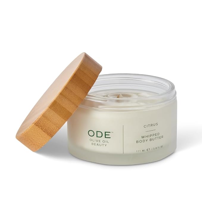 McEvoy Ranch Whipped Body Butter | ODE Olive Oil Beauty | 5.8 FL OZ | Crafted with Organic EVOO, Hyaluronic Acid, Organic Shea & Cocoa Butters | Nourishing, Brightening, Firming (Citrus)-FemmiqueWomen