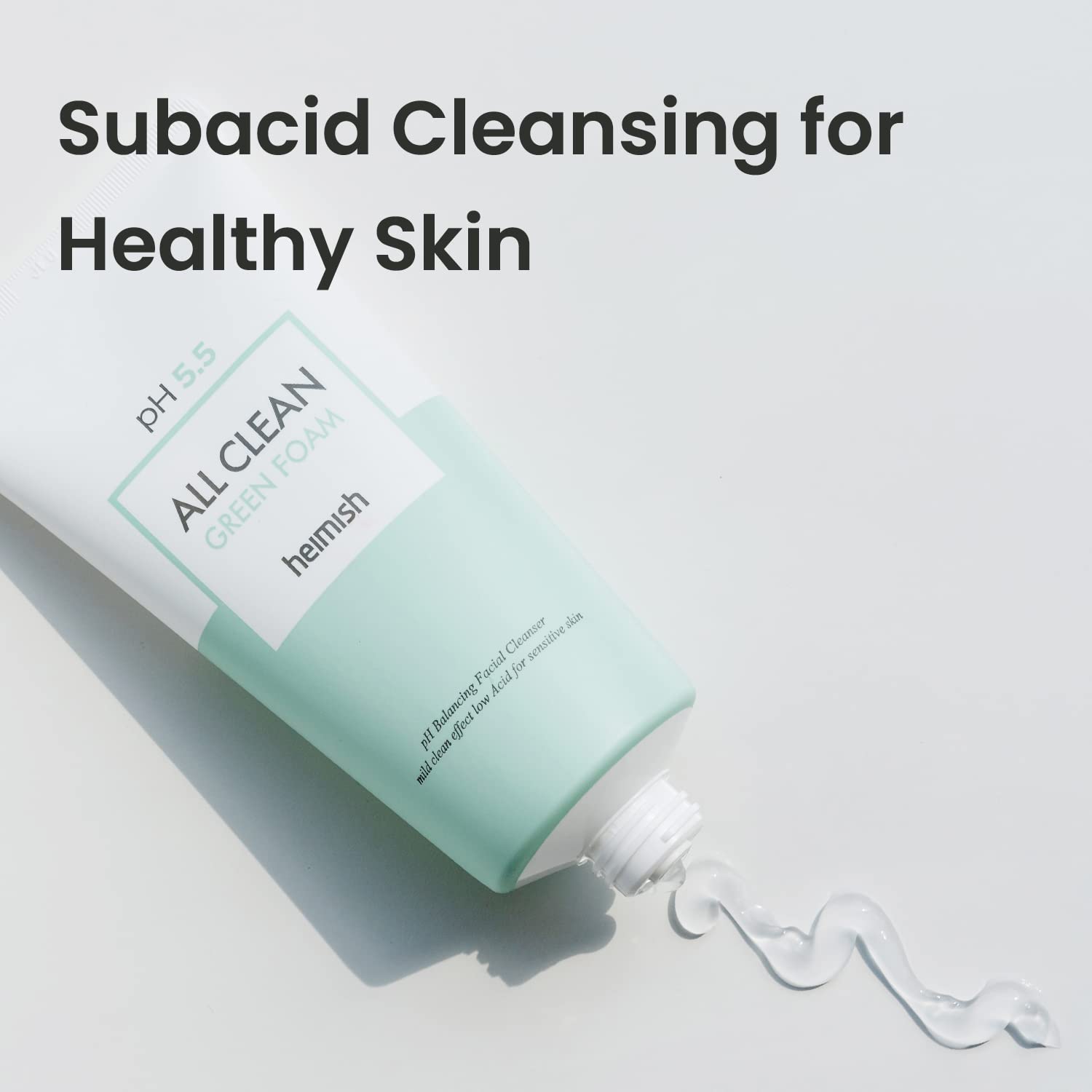 HEIMISH All Clean Green Foam Moisturizing Face Cleanser, Hydrating Gentle Gel Cleanser, Daily Face Wash for Sensitive Skin with Amino Acid, P.H 5.5, for Double Cleansing, Korean Skincare, 5.3oz/150g-FemmiqueWomen