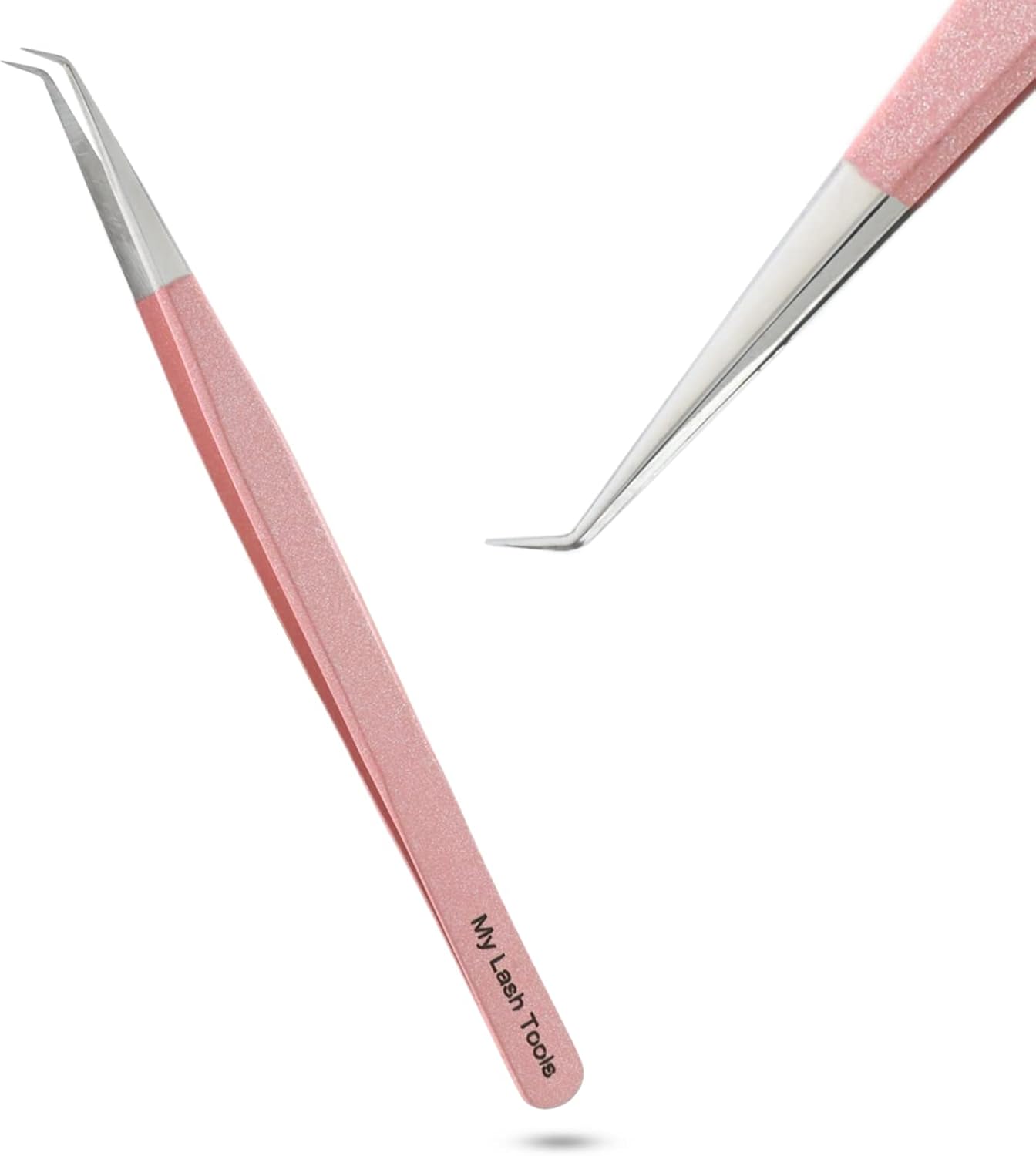 Isolation Lash Tweezers for Eyelash Extensions – 14cm Curved Tweezer, Japanese Stainless Steel, Best for Individual Isolation & Classic Lashes, Eyelash Twisers (Blush Pink)-FemmiqueWomen