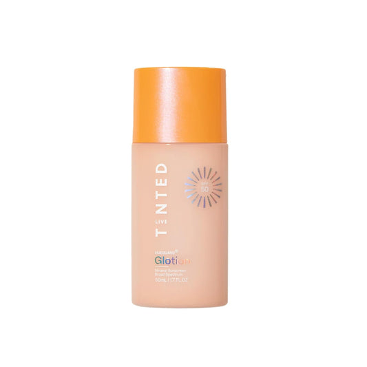 Live Tinted Hueguard Glotion Mineral Tinted Sunscreen For Face SPF 50 – Lightweight Fragrance-Free Sunscreen – Clean & Vegan Primer With SPF - Light Medium .5 FL Oz-FemmiqueWomen