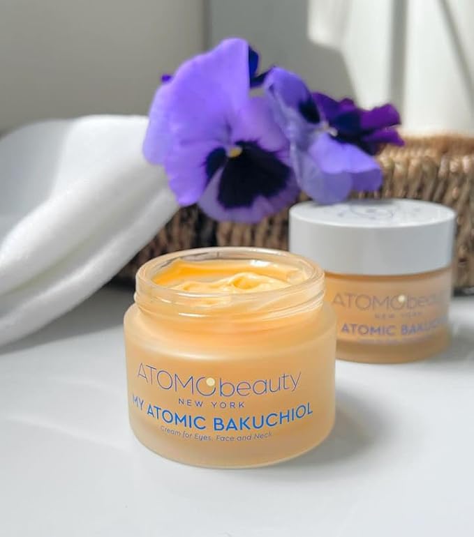 MY ATOMIC BAKUCHIOL Cream for Eyes, Face and Neck – Bakuchiol + Purified Quinoa Seed Polysaccharides | Anti-Aging, Lifting & Brightening | Retinol Alternative | Vegan & Dermatologically Tested – 45ml-FemmiqueWomen