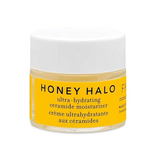 Farmacy Ceramide Face Moisturizer - Honey Halo Hydrating Facial Moisturizer for Dry Skin - Plumps, Soothes + Restores Skin with Potent Ceramides + Buckwheat Honey for a Dewy, Healthy Glow (9ml)-FemmiqueWomen