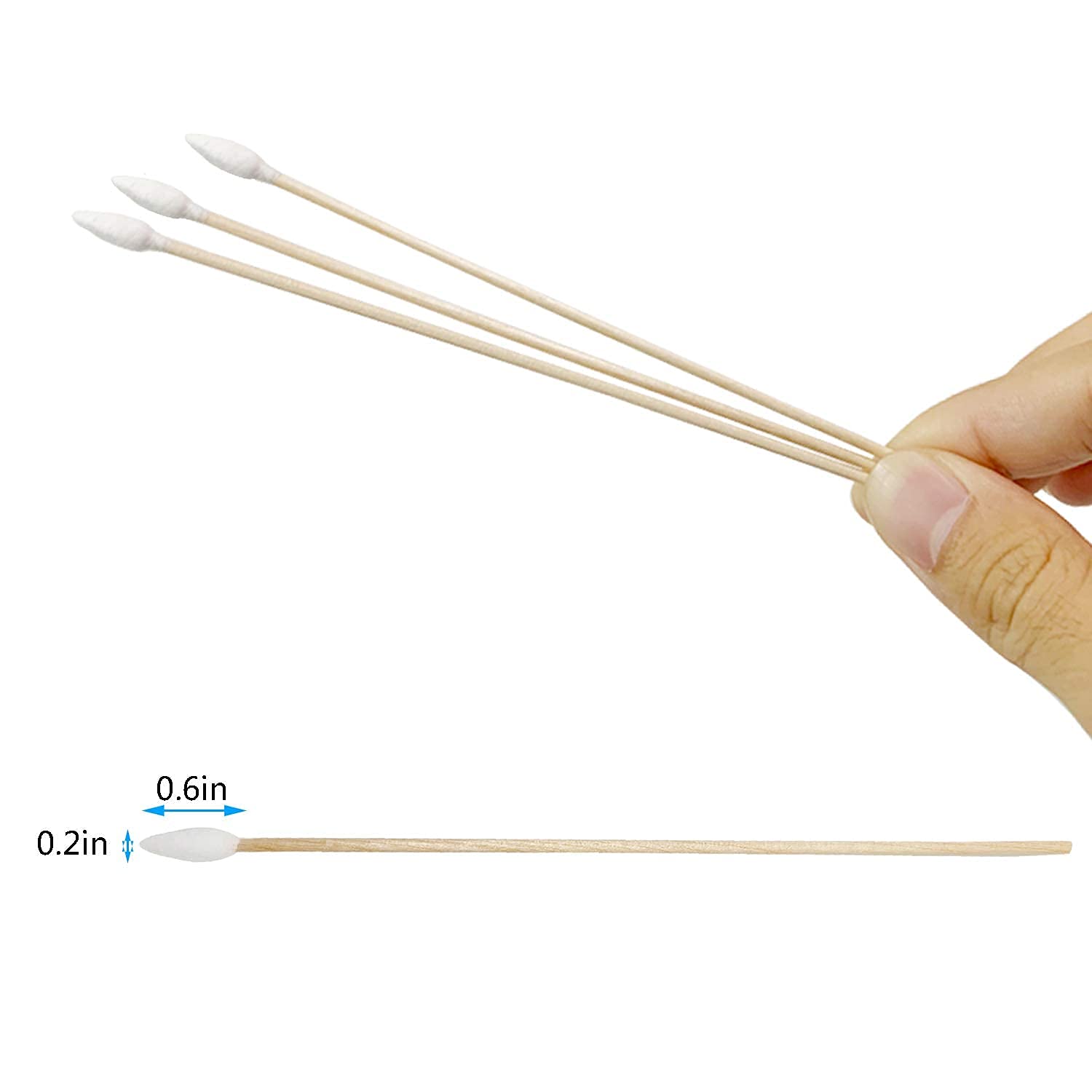 2000pcs Precision Cotton Swabs with 6'' Long Sticks for Gun Cleaning, Makeup or Pets-FemmiqueWomen