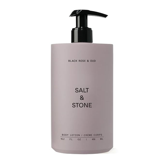 Salt & Stone Body Lotion for Women & Men| Scented Daily Body Lotion | Hydrates, Nourishes & Softens Skin | Restores Dry Skin | Fast-Absorbing | Cruelty-Free & Vegan (450 ml) (Black Rose & Oud)-FemmiqueWomen