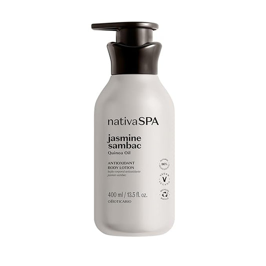 Nativa SPA by O Boticario Jasmin Sambac Anti-Stress Body Lotion, Fragranced Moisturizer Enriched with Purified Quinoa Drops to Boost Hydration, 13.5 Ounce (400ml)-FemmiqueWomen