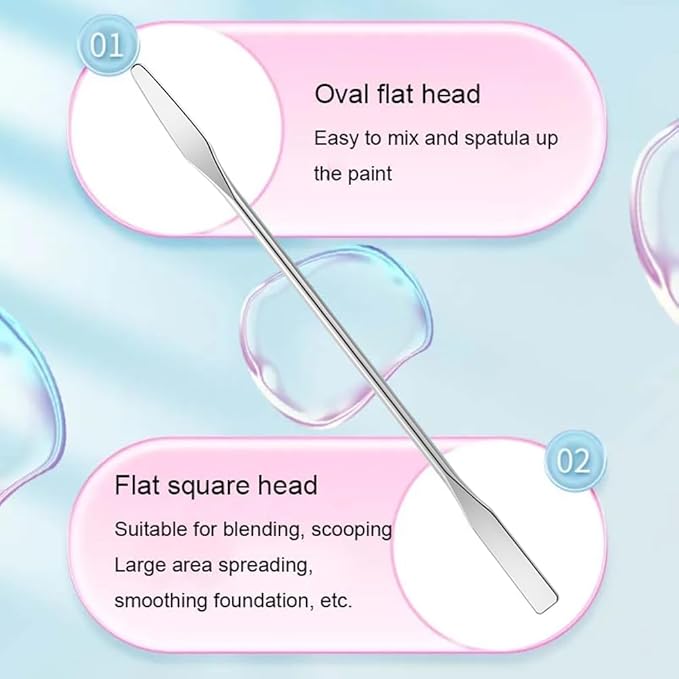 3 Pack Nail Art Palette with 3 Pcs Spatula Makeup Tray Foundation Mixing Palette Professional Cosmetic Stiring Tools for Women and Girls Liquid Foundation Lipstick Concealer-FemmiqueWomen