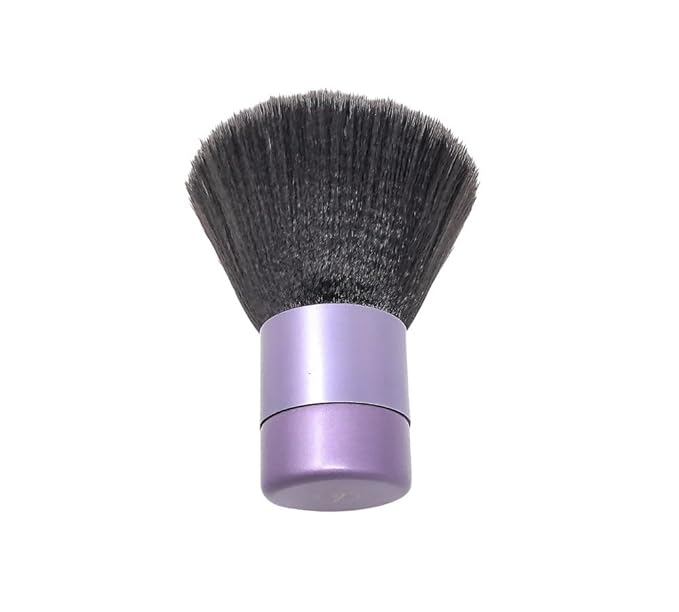 Luxurious and Large Ultra Soft Fluffy Powder Brush, Multipurpose Face, Body, Barber and Beauty Tool, with wooden base Soft Kabuki Brush by BevyGold (Violet)-FemmiqueWomen