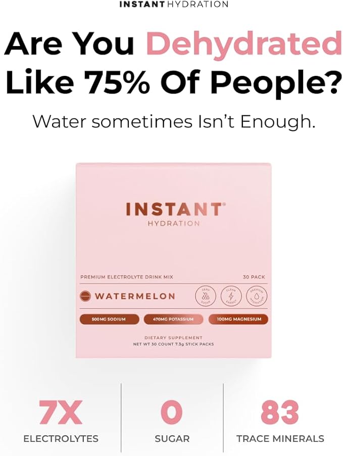 Instant Hydration Electrolytes Powder Packets - Electrolyte Drink Mix - Zero Sugar - Keto, Vegan, Gluten-Free, Non-GMO - Boost Recovery, Brain Health, Muscle & Tissue Support- 30 Sticks-FemmiqueWomen