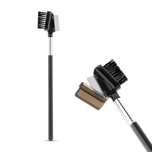 Metal Eyelash Comb Separator Eye Brow Brush Comb Resuable Double-Sided Eyebrow Brush Eye Brow Makeup Brushes Eyes Lash Combs for Eyelashes Extension (Nylon)-FemmiqueWomen