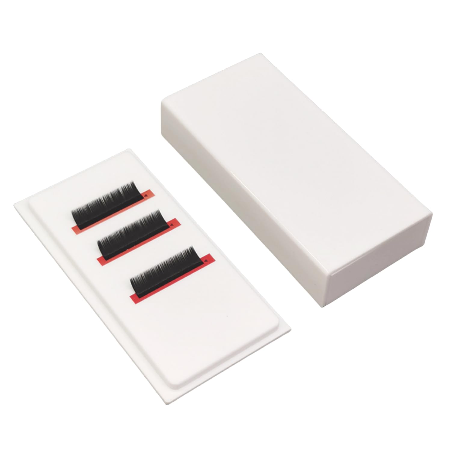 Eyelash Grafting Pallet with Cover, Dust-proof Acrylic Lash Tile holder, Eyelash Extensions Storage Gasket Pads for Beauty Artist Salon Beginners (Pure White)-FemmiqueWomen