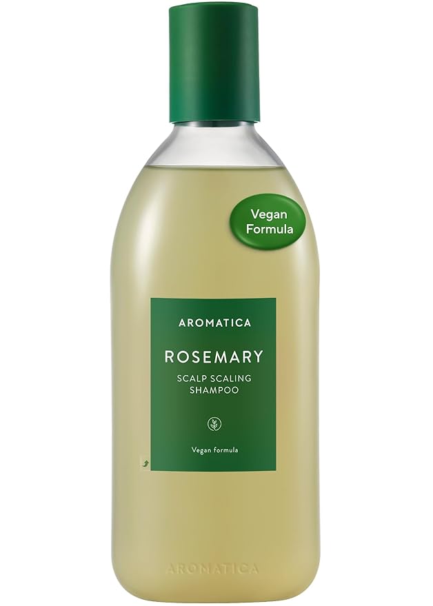 AROMATICA Rosemary Scalp Scaling Shampoo - Korean Hair Care with Thinning Hair Loss Natural Rosemary Essential Oil for Women - Vegan Hair Growth - Free from Sulfate, Silicone, and Paraben (13.53 oz)-FemmiqueWomen