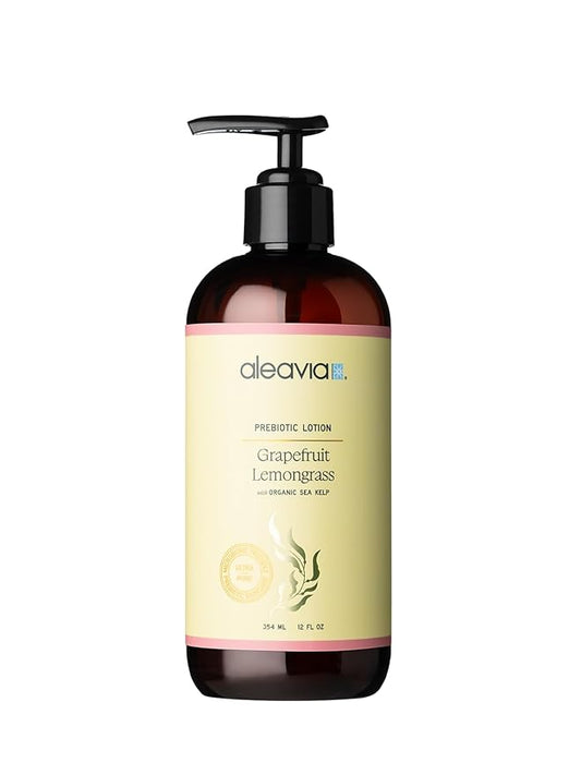 Aleavia Grapefruit Lemongrass Prebiotic Body Lotion – Lightly Scented, All-Natural Moisturizing Body Lotion with Organic Essential Oils – 12 Oz-FemmiqueWomen
