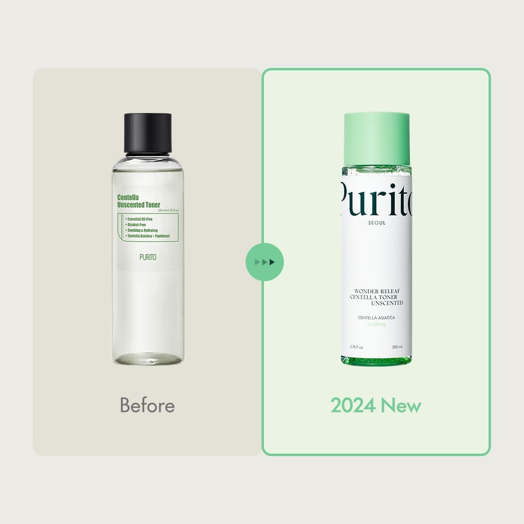 PURITO Seoul Wonder Releaf Centella Toner Unscented Korean Centella, for Sensitive Skin, Soothing, Facial Toner for face, K-Beauty, 200ml 6.76 fl.oz-FemmiqueWomen