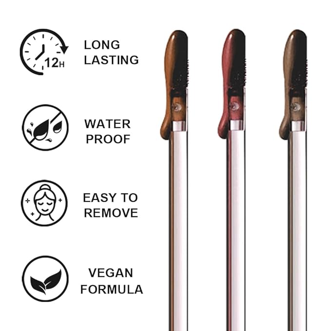 3 Colors Peel Off Lip Liner Stain with Tweezer, Long Lasting Waterproof Lip Tint Stains Makeup Set with Matte Finish for Women, Natural Look, Easy to Use, for All Skin Types (#234, M)-FemmiqueWomen