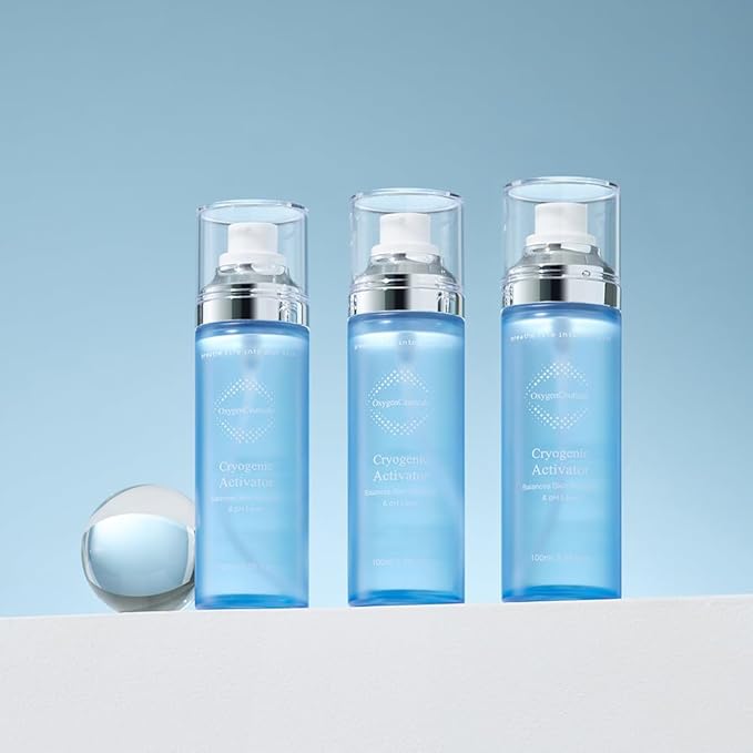Cryogenic Activator (100ml / 3.38oz) – Facial Mist Toner for Hydrating, Soothing, and Cooling, Naturally Derived Deep Sea Water with Pure Oxygen, Suitable for All Skin Types-FemmiqueWomen