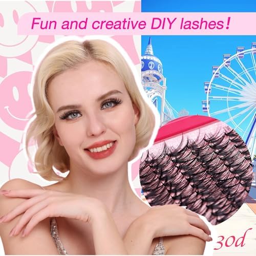 Lash Clusters - Lash Clusters Lash Extension 0.07D Cluster Eyelash Extensions Eyelash Clusters Lashes Clusters Eyelash Extension No Lash Glue Included-FemmiqueWomen