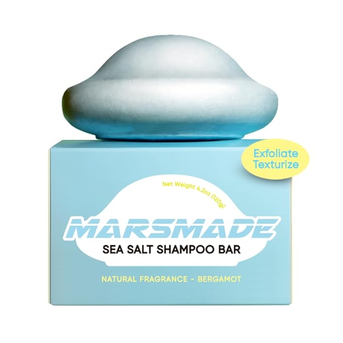 Sea Salt Shampoo Bar 2.0 - Hydrating & Moisturizing Natural Hair Soap for Volume & Scalp Nourishment - Solid Shampoo for All Hair Types (120g, 4.23oz)-FemmiqueWomen