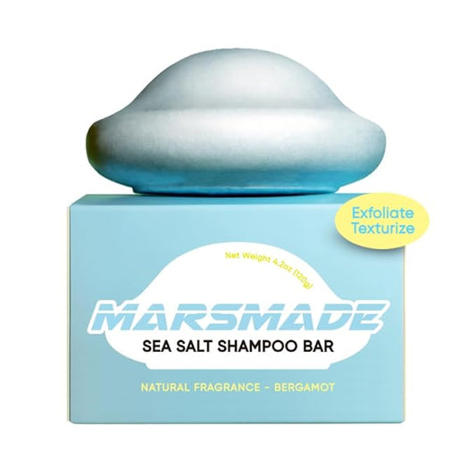 Sea Salt Shampoo Bar 2.0 - Hydrating & Moisturizing Natural Hair Soap for Volume & Scalp Nourishment - Solid Shampoo for All Hair Types (120g, 4.23oz)-FemmiqueWomen