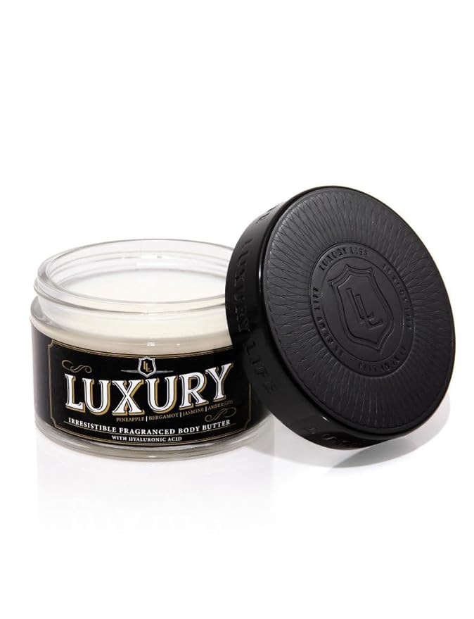 LUXURY LIFE Bed Butter - Scented, Luxurious Body Butter With All-Natural Hyaluronic Acid For Soft, Glowing, Hydrated Skin For Men & Women - Suitable For All Skin Types - Luxury Scent, 5 oz-FemmiqueWomen