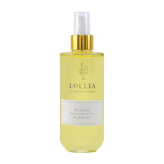LOLLIA Breathe Dry Body Oil, 6.8 Fl. Oz. – Peony & White Lily – Women’s Scented, Moisturizing, Dry Body Oil for Women, For All Skin Types-FemmiqueWomen