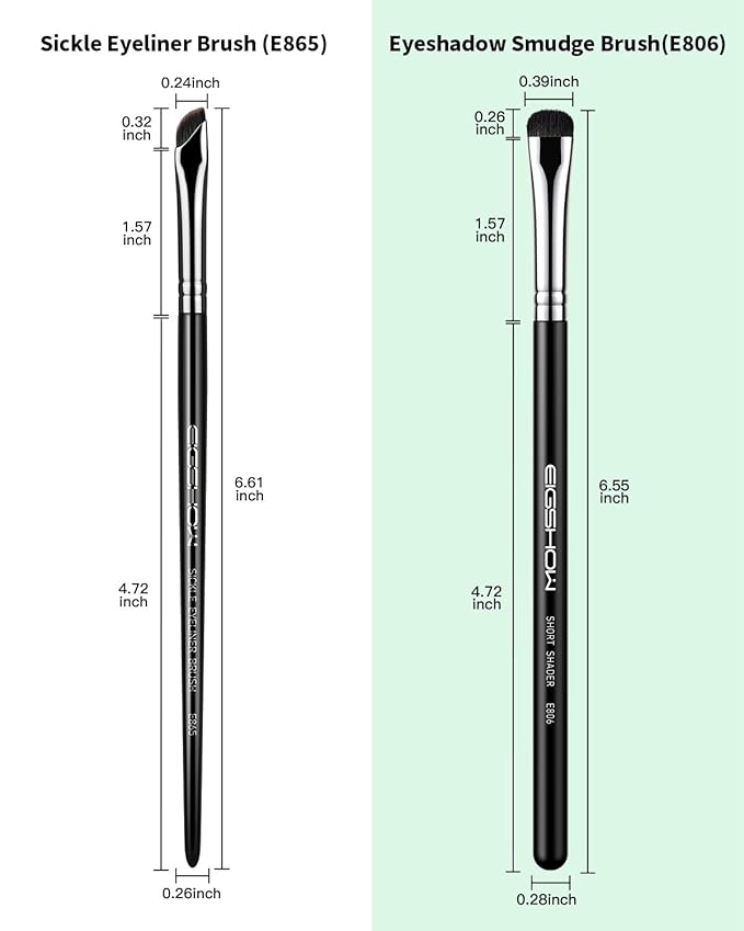 EIGSHOW Eyeshadow Smudge Brush & Eyeliner Brush, High-End Precision Eye Makeup Tools for Blending Cat Eye, Winged Liner (E865&E806)-FemmiqueWomen