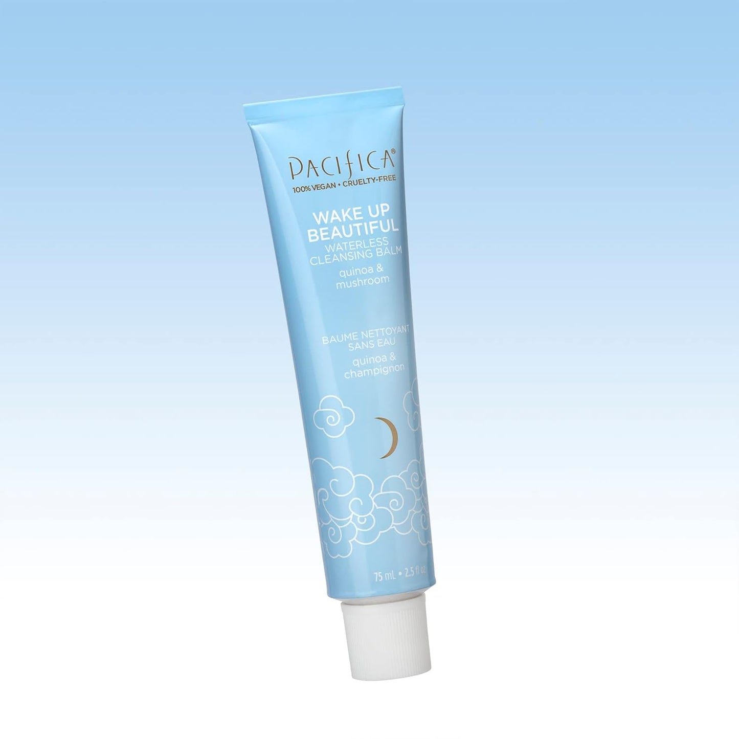 Pacifica Wake Up Beautiful Cleansing Balm & Makeup Remover - 2-in-1 Waterless Face Cleanser for Dry & Sensitive Skin, Hydrating No-Rinse Balm Dissolves Stubborn Makeup, 2.5oz-FemmiqueWomen