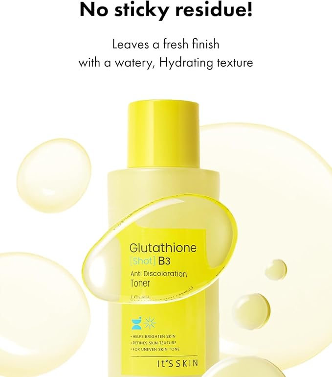 It'S SKIN Glutathione Shot B3 Toner 4.05 Fl Oz, 99% Pure Glutathione, Deep Hydration & Skin Texture Care, Fast-Absorbing for Daily Toner, Korean Skincare-FemmiqueWomen