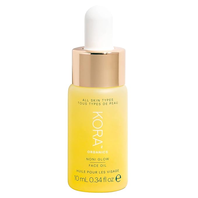KORA Organics Noni Glow Hydrating Face Oil with Rosehip, Gua Sha Oil, Certified Organic, Cruelty Free, 0.34 fl oz - Face Care Beauty Products for Women-FemmiqueWomen
