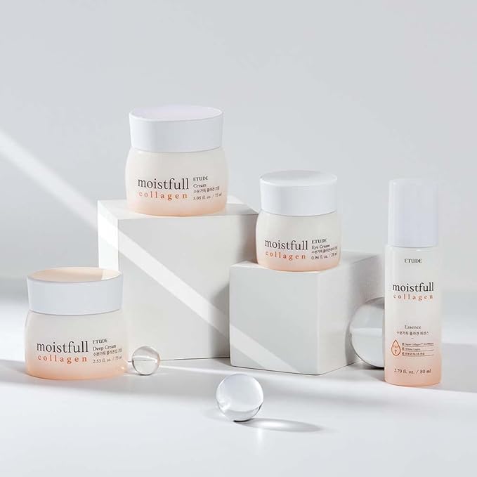 ETUDE Moistfull Collagen Cream, Face Moisturizer, Super Collagen Water, Collagen Water Delivers Hydration To Make Your Skin Bouncy & Dewy, Soft And Adhering, Korean Skin Care, Beauty (2.53 Fl Oz)-FemmiqueWomen