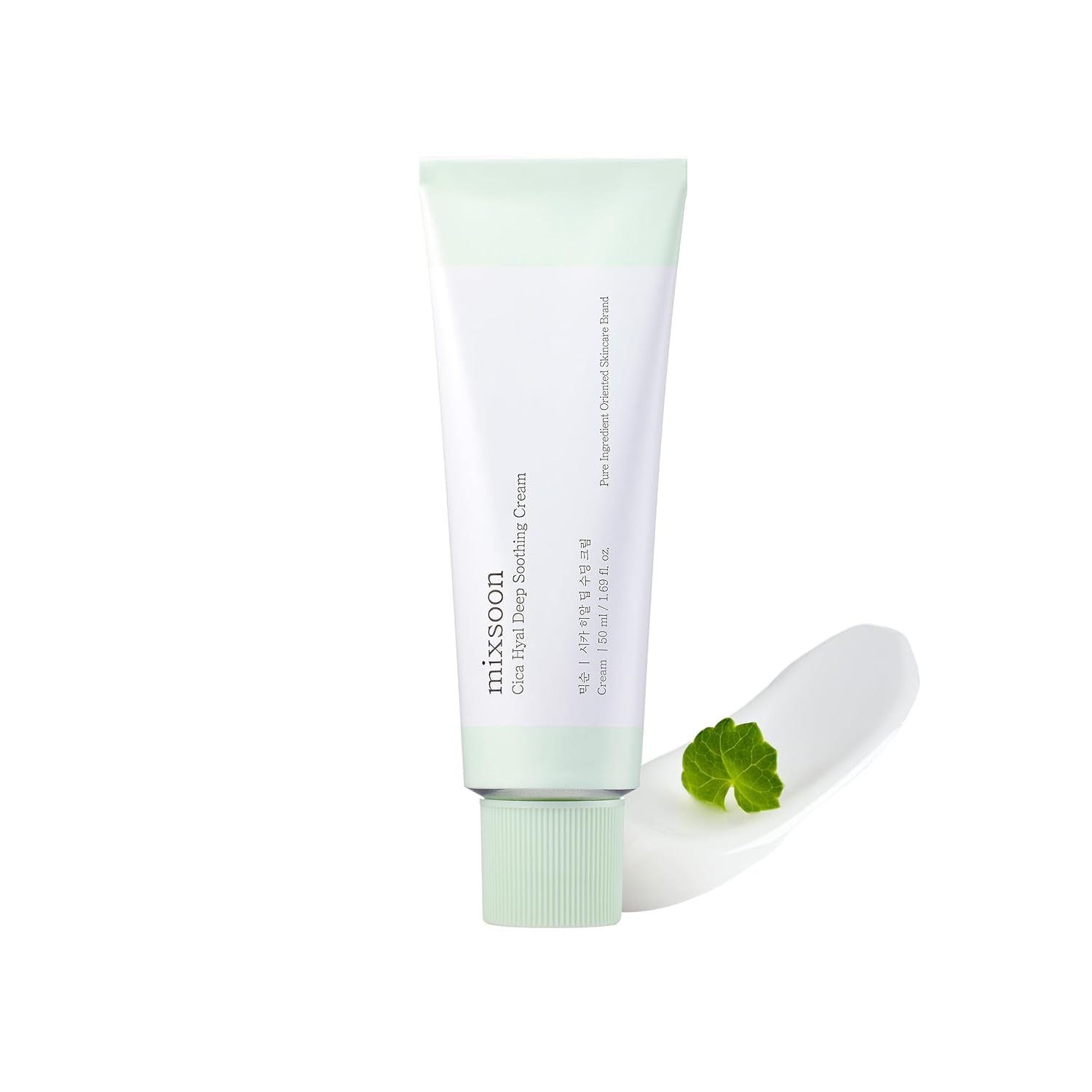 mixsoon Cica Hyal Deep Soothing Cream, 1.69 Fl. Oz / 50ml Lightweight Moisturizer Gel Cream for Sensitive Skin with Centella Asiatica Hyaluronic Acid Ceramide & Panthenol Korea Glass Skin Care-FemmiqueWomen