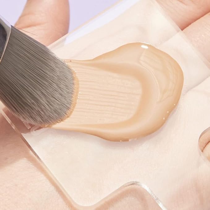 2PCS Clear Acrylic Professional Makeup Palette Handheld Cosmetic Nail Art Manicure Palette for Mixing Foundation Cosmetics Eyeshadow Cremes-FemmiqueWomen