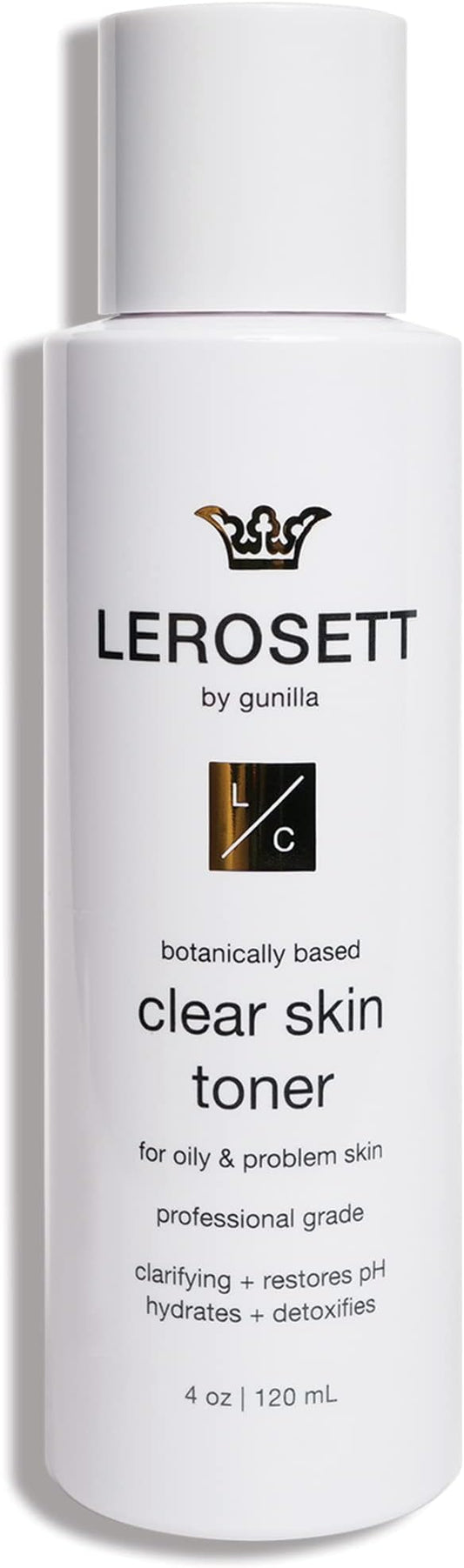 LEROSETT Toner for Clear Skin Aloe Vera Based Toner with Glycolic Acid & 10 Calming Botanicals Helps Reduce Irritation, Future Blemishes, Blackheads, and Tightens Pores, Natural, Vegan - 4 oz-FemmiqueWomen