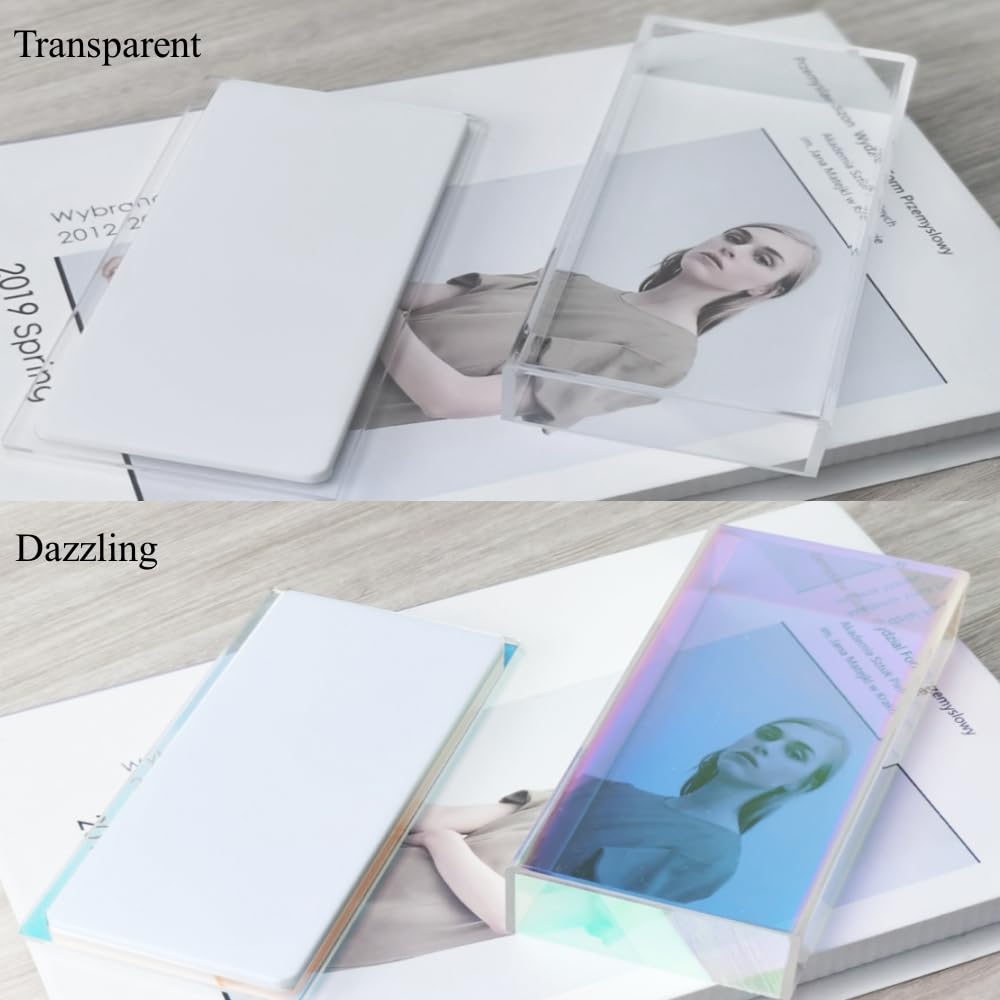 Grafting False Eyelash Acrylic Extension Pallet Organizer, Eyelash Extension Glue Tweezers Plate Makeup Palette, Dustproof Storage Box Display Training Tools Salon (Transparent)-FemmiqueWomen