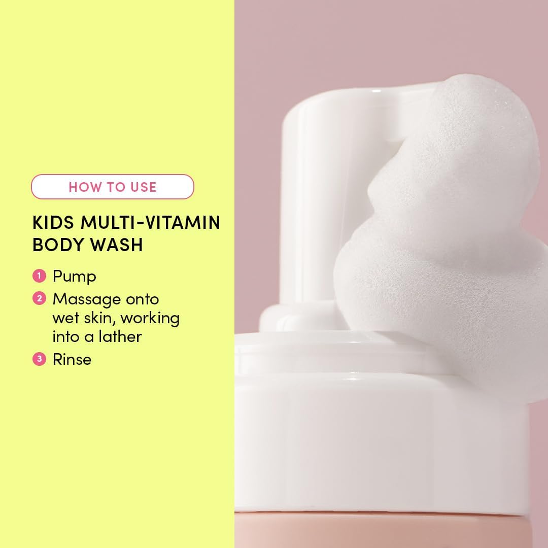 Evereden Multi-Vitamin Kids Body Wash Cool Peach: Gentle Body Wash Sensitive Skin Nourishment & Hydration Formula | Clean Non-Toxic for Kids | 8.5 fl oz.-FemmiqueWomen