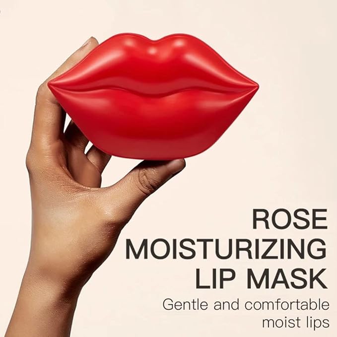 20Pcs Moisturizing Restores Moisture Lip Mask for Dry Lips and Lip Lines Overnight Lip Care, Gel Treatment Plumping Lips Mask (Red)-FemmiqueWomen