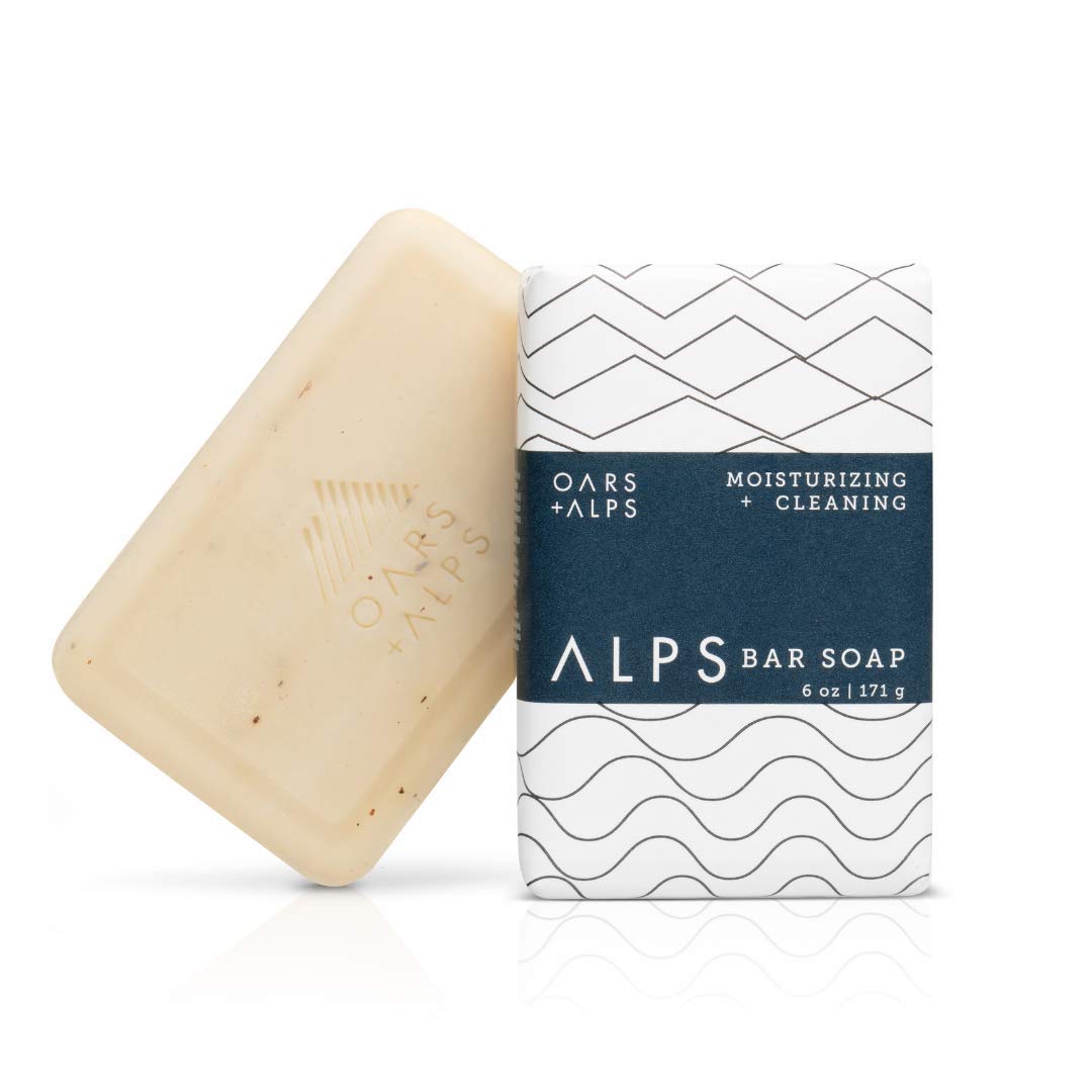 Oars + Alps Moisturizing Bar Soap for Men, Men's Bar Soap with Shea Butter & Jojoba Oil, Hydrating Dermatologist Tested & Made with Natural Clean Ingredients, Travel Size, 1pk, 6oz-FemmiqueWomen