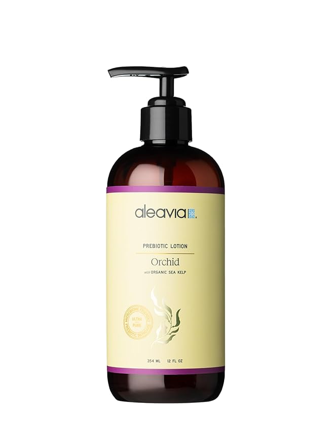 Aleavia Orchid Prebiotic Body Lotion – Lightly Scented, All-Natural Moisturizing Body Lotion with Organic Essential Oils for Soft, Smooth Skin – 12 Oz-FemmiqueWomen