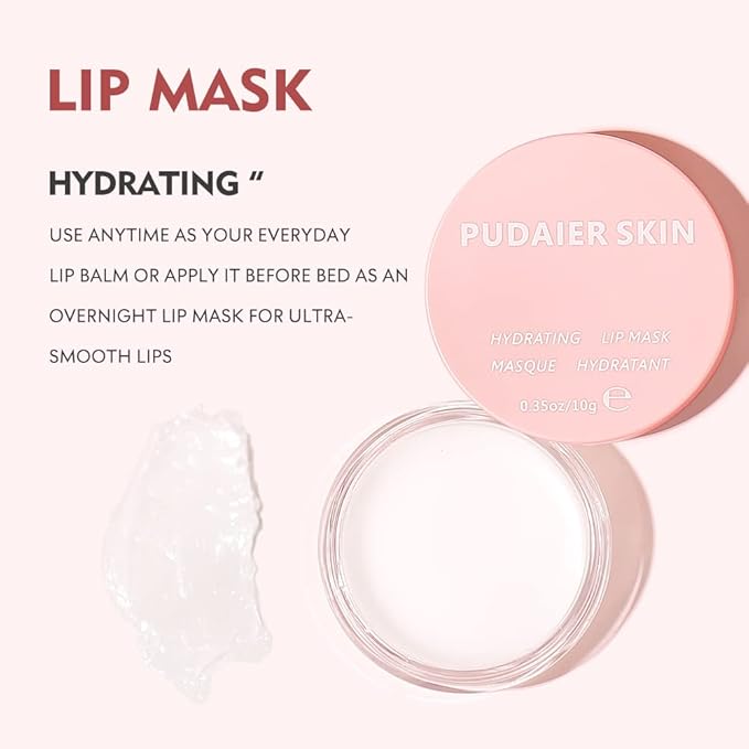 3Pcs Lip Care Set, Exfoliator Lip Sugar Scrub, Lip Mask and Plumping Lip Oil, Effectively Moisturizes Lip Clear, Repairs Dry Lips-FemmiqueWomen