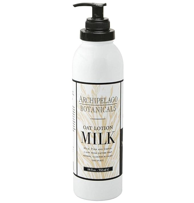 Archipelago Botanicals Oat Milk Lotion, Nurturing and Soothing Daily Moisturizer for Dry or Sensitive Skin, Hydrating Body Lotion, Paraben-Free, Phthalate-Free, 18 oz-FemmiqueWomen