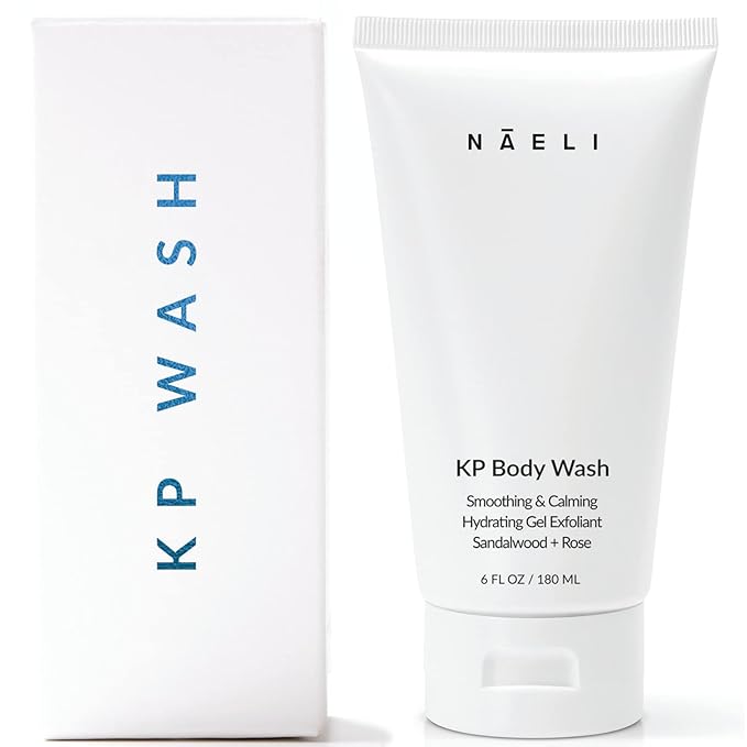 NAELI Keratosis Pilaris & Acne Exfoliating Body Wash Cleanser with 14% Glycolic & Salicylic Acid - Natural KP Bump Eraser & Strawberry Legs Treatment, Back & Butt Acne - Smooths & Hydrates, 6 oz-FemmiqueWomen