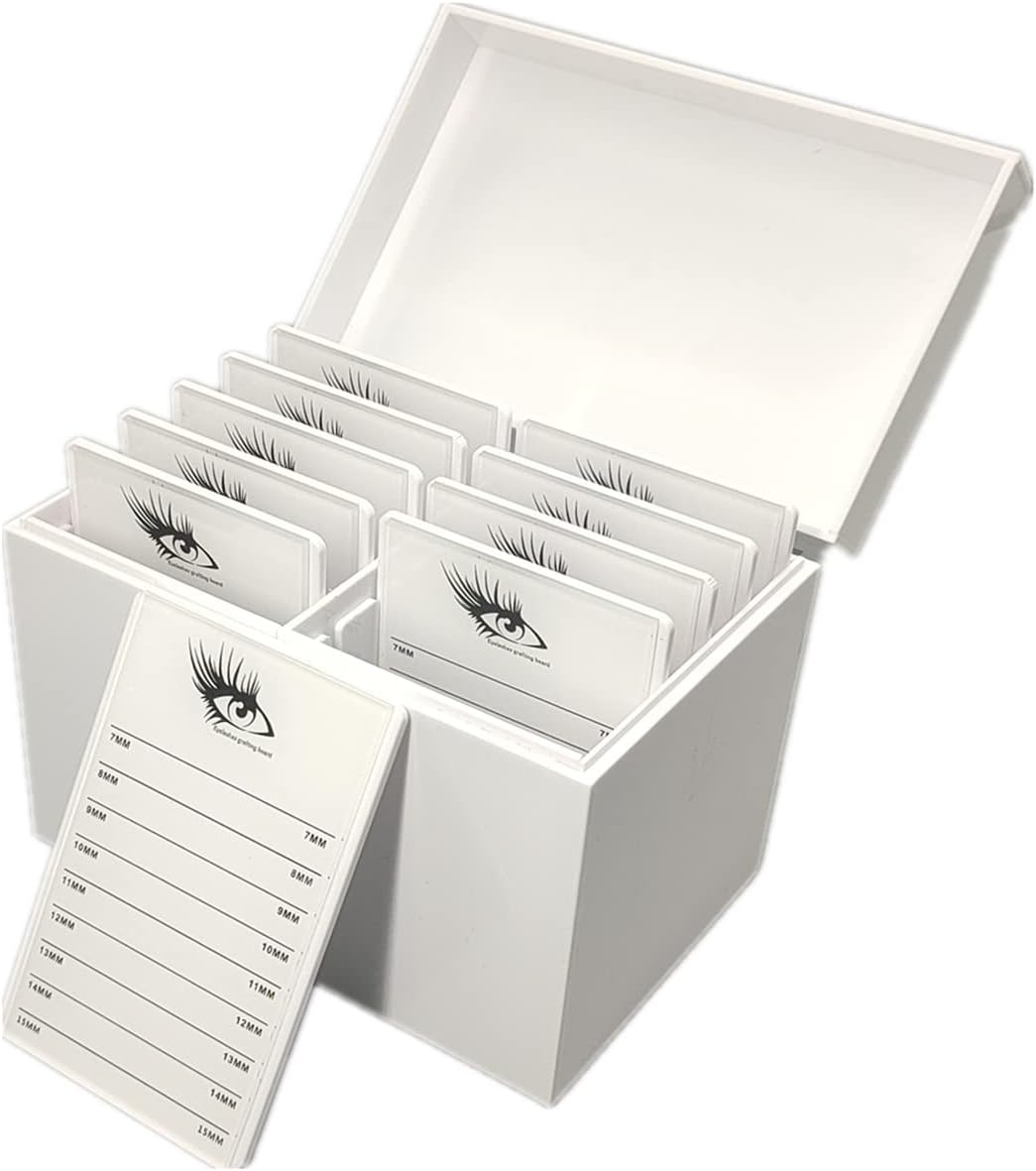 May healthbeauty 10 Layers Acrylic Eyelash Storage Box, Makeup Organizer False Eyelashes Glue Pallet Holder Grafting Extension Close-Packed Display-FemmiqueWomen