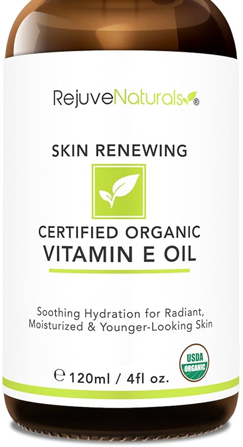 Vitamin E Oil - 100% All Natural & USDA Organic (LARGE 4oz Bottle) Repair Dry, Damaged Skin from Surgery & Acne, Age Spots & Wrinkles. For Radiant, Hydrated & Youthful Skin. Face & Body Moisturizer-FemmiqueWomen